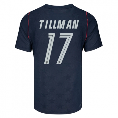 Billige Fotballdrakt Forente stater Malik Tillman #17 Replika Bortedrakt VM 2026 Kortermet Billige Fotballdrakt Forente stater Malik Tillman #17 Replika Bortedrakt VM 2026 Kortermet